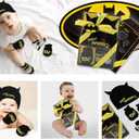 DC Comics Baby Boy's Batman Take-Me-Home Set Pants, black, 0-3 Months