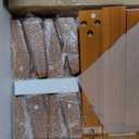 Rattan Nightstand Set of 2, Farmhouse End Table with Solid Wood Legs, Small Boho Mid Century Modern End Table with Storage for Bedroom, Living Room- Boho Style