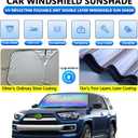 Car Windshield Bilayer Sun Shade for Toyota Corolla Hatchback 2019-2025 Sunshade Foldable Window Sun Visor Protector Blocks UV Rays Keep Your Car Cooler-Convenient Folding and Collection