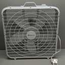 Comfort Zone Box Fan with Carry Handle, 20 inch, 3 Speed Full-Force Air Circulation Window Fan, Bedroom Floor Fan with 5 Blades, White Noise Cooling Fan, White