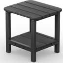 SERWALL Adirondack Table Outdoor Side Table- Gray (HIPS-1 pack, Grey)