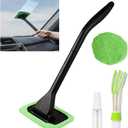 XINXIYAN Windshield Cleaner Tool Car Window Cleaner Inside Interior Windshield Cleaning Tool(Green-Rectangle)