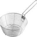 Stainless Steel Deep Fryer Basket – Detachable Handle, Round Wire Mesh for French Fries, Chips & Food Serving – Food Grade, Dishwasher Safe (8 Inch)