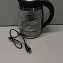 Chefman Electric Kettle, 1.8L 1500W, Hot Water Boiler, Removable Lid for Easy Cleaning, Auto Shut Off, Boil-Dry Protection, Stainless Steel Filter, BPA Free, Borosilicate Glass Electric Tea Kettle (Black)