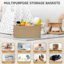3-Pack Storage Baskets for Organizing | Woven Shelf Toy Basket | Rope Baskets for Gifts Empty | Closet Organizer Bins with Handles | Cube Decorative Box | 11.87.85.1 | Brown