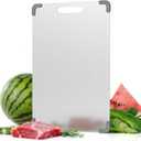 Titanium Cutting Board for Kitchen, 100% Pure Titanium Chopping Board with Non-Slip Base and Reinforced Edges, Dual-Sided, Dishwasher Safe for Meat and Vegetables, 14"x10"