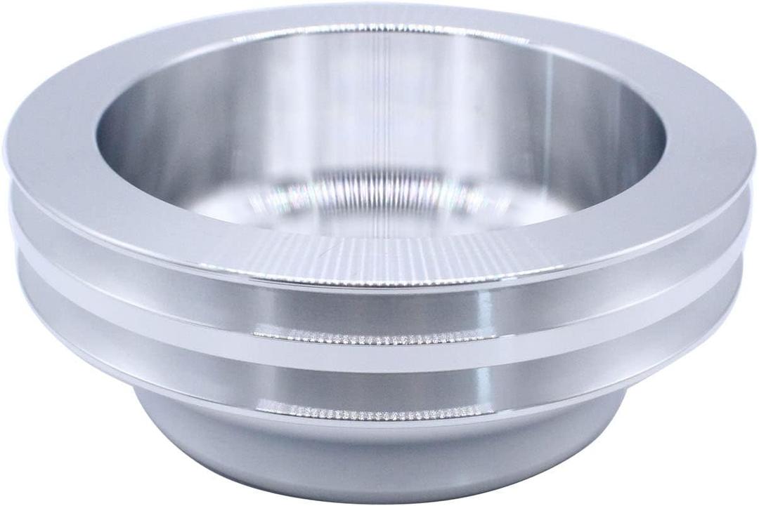 1 PC SHLPDFM Crankshaft Pulley 2 Groove Long Water Pump Compatible with SB Chevy engines SBC 265 283 305 327 350 383 400 Polished Billet Aluminum Lower