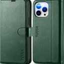 TUCCH Wallet Case for iPhone 13 Pro Max 5G, RFID Blocking Card Slot Stand [Shockproof TPU Interior Case], PU Leather Magnetic Protect Flip Cover Compatible with iPhone 13 Pro Max 6.7", Midnight Green