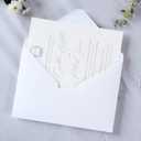 PONATIA 50 PCS/Pack A7 Envelopes, 5.25 x 7.25'' White Envelope, Perfect for 5 x 7 Wedding Invitation Cards, Christmas Gift Cards Envelopes, Acrylic Invitations, Photos