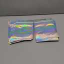 60 Pcs Iridescent Snack Bags with Handles Reusable Plastic Holographic Gift Bags Colorful Candy Treat Goodie Cookie Handbags for Baby Shower Halloween Birthday Party Favors Supplies