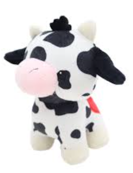 Holiday Home 6" Black/White Spotted Cow Valentine's Plush