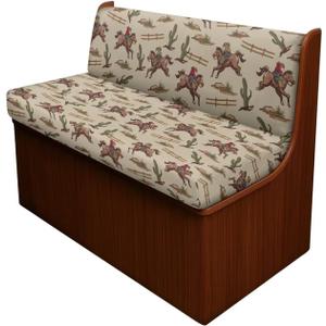 Brown RV Dinette Cushion Covers Booth Set Western Cowboy Design Camper Couch Cover for RV Camper Sofa, Includes 1 Bench & 1 Backrest Cover