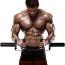 Olympic Tricep Bar Home Gym Weightlifting for Strength Training with Rubber Grips for Deadlifts, Squats, Shrugs