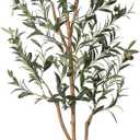 Kazeila Artificial Olive Tree 6FT Tall Faux Silk Plant for Home Office Decor Indoor Fake Potted Tree with Wood Branches and Fruits