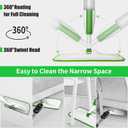 Mops for Floor Cleaning Wet Spray Mop with 14 oz Refillable Bottle and 3 Washable Microfiber Pads Home or Commercial Use Dry Wet Flat Mop for Hardwood Laminate Wood Ceramic