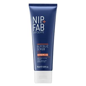 Nip + Fab Glycolic Fix Scrub Extreme (2.5 fl oz) – 6% Glycolic Acid 3-in-1 Facial Exfoliator & Pore Refiner – Deep Cleansing AHA BHA Face Scrub for Brightening & Smoothing
