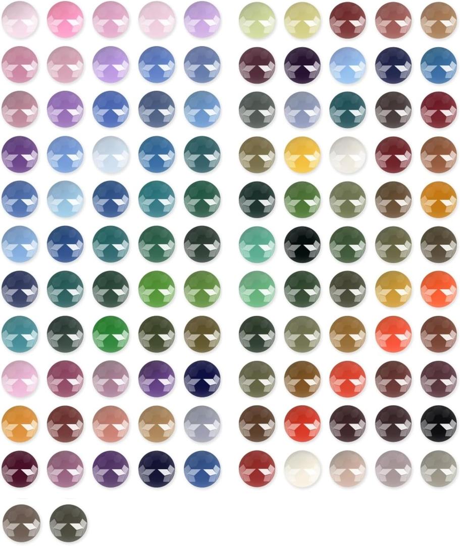 110 Colors Diamond Painting Beads 22200 Pieces 5d Round Drills Gem for Diamond Art DIY Art Accessories (Color Codes 3688 to 5200)