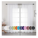 OWENIE Sheer Curtains 84 inches Long 2 Panels Set for Living Room/Bedroom, Rod Pocket Voile Sheer Panel Drapes, White, 2pcs, Each 42" W x 84" L