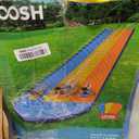 Sloosh Triple Water Slide with 3 BodyBoards, 22.5FT Lawn Water Slip Splash Pad Slide Summer Toy with Build in Advanced Sprinkler for Kids Adults Backyard Summer Water Fun