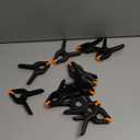 12 Pack Plastic Spring Clamps, 3.5inch Small Heavy Duty Clips for Crafts, Backdrop Stand, Woodworking, Photography Studios (Black)