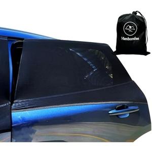 Car Rear Side Window Sunshade-2 Pack,Screen car Camping Trip,Breathable Soft Nylon Sock stly,Double Layer Privacy Protection,Durable Elastic mesh car Covers Universal fit Most(99%)(Max43.5 * 32.5")