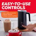 Instant Pot Milk Frother, 4-in-1 Electric Milk Steamer, 10oz/295ml Automatic Hot and Cold Foam Maker and Milk Warmer for Latte, Cappuccinos, Macchiato, From the Makers of Instant 500W, Black