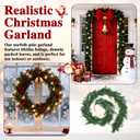1 Pc 6 Ft Artificial Norfolk Pine Garlands, Christmas Garland,Real Touch Winter Pine Garland, Green Artificial Greenery Garland for Table for Christmas Winter Home Mantel Fireplace Holiday Party