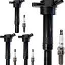 UF651 Ignition Coil Pack & 9723 Iridium Spark Plugs Compatible with Kia Forte 2014-2015,Forte5 2014-2018, For Hyundai Elantra 2011-2020,Tucson 2014-2020,GT 2013-2020#27300-2E000 18846-11070