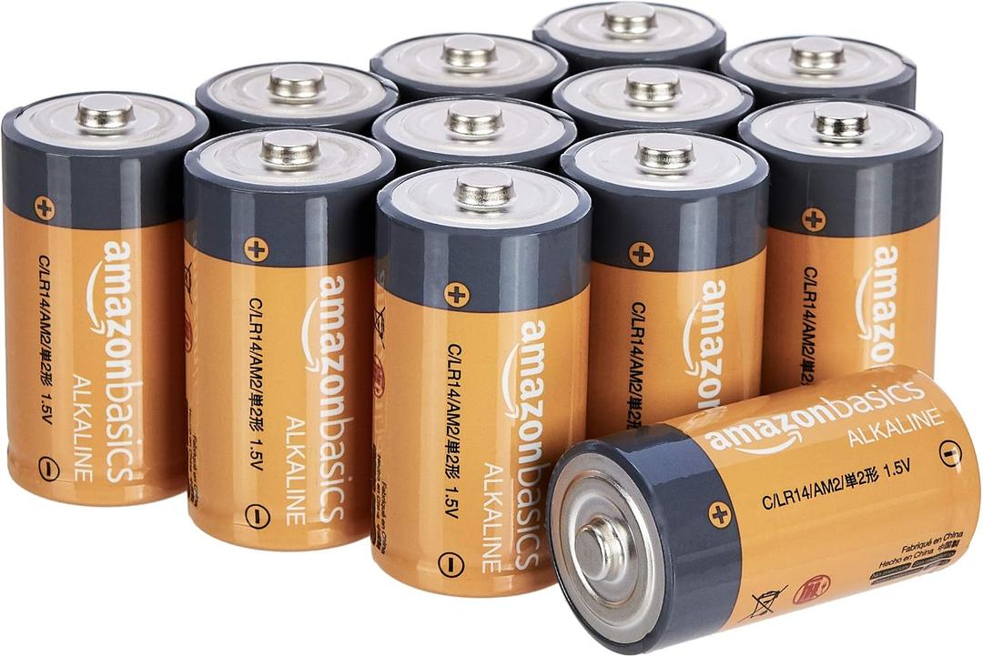 Amazon Basics C Cell All-Purpose Alkaline Batteries, Long-lasting Power, 5-Year Shelf Life, 16 Pack Of 12 Count, 192 Count Total