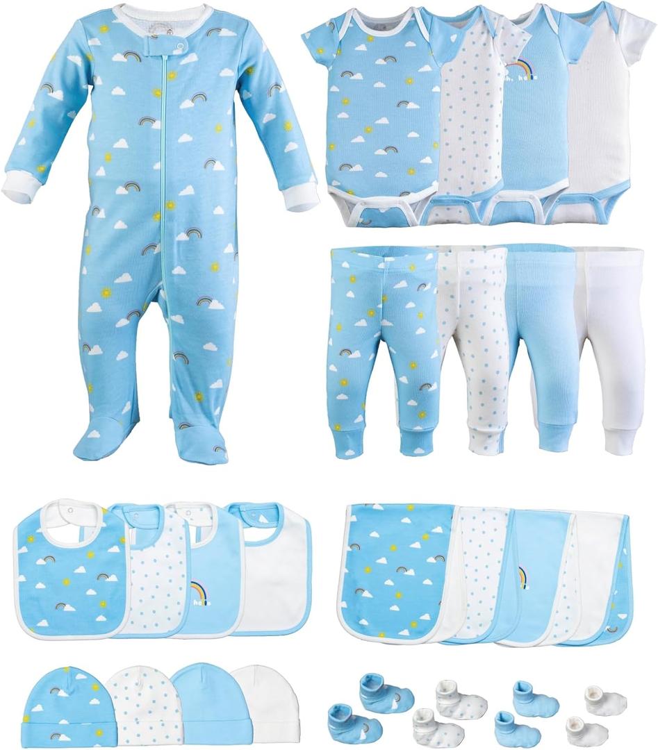 Baby Girl Clothes - Layette Gift Set for Baby Boys, Fits 0 to 3 Months Baby,Newborn Clothes & Accessories Set (Rain & Shine)