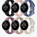 Maledan Compatible With Google Pixel Watch Band for Women Men, 6 Pack Soft Silicone Waterproof Sport Wristbands Replacement Straps for 45mm/41mm Pixel Watch 1, 2, 3 Accessories