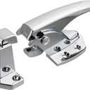 Freezer Door Flush Mounted Walk in Latch Handle, 165mm, Silver Tone
