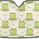 Car Windshield Sun Shade Foldable, Cute Frog Sun Shade for Car Truck Window Front Windshield, Blocks UV Rays Sun Visor Protector Sun Heat Reflector to Keep Your Vehicle Cool, Medium 
