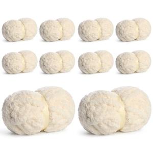 8 Pack Jumbo Chenille Yarn for Crocheting, #8Super Bulky Baby Soft Yarn for Hand Knitting, 220 yds /70.5 oz Fluffy Chunky Knit Throw Blanket Yarn (Milky White)