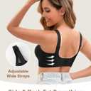 Jelly Bras for Women Full Coverage Plus Size Tshirt Bra Back Fat Smoothing Wireless Brasieres, Black, XL (Black, XL)