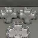 Nuogo 3 Pieces 9 Inch Shamrock Cake Pan Aluminum Cake Pans St. Patrick's Day Clover Mold 3D DIY Baking Pan for Kitchen Birthday St. Patrick's Day Wedding Anniversary