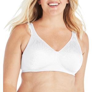 Playtex Women's Wireless Bra, Ultimate Lift, Moisture-Wicking, Single or 2-Pack, Size 46C