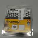 FastCap - Screw Hole Covers, 3/8" (9mm) Round Stickers - Professional Woodworking, Furniture, and Cabinetry Projects - One Sheet (120-Caps) - Solid PVC, Color - Black