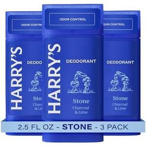 Harry's Aluminum Free Deodorant for Men - Odor Control, Stone Scent, 2.5 Oz, 3-Pack, Men's Deodorant