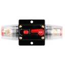 30 Amp Manual Reset Circuit Breaker DC 12-48V Waterproof Inline Fuse Holder, 3-15 AWG Overload Protection for Car Audio Sound Amplifier System RV Marine Boat Truck Solar (Pack of 2)