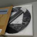 AOJEZOR Side Table: End Table for Indoor Use - Small Side Tables for Small Spaces All Matte Black with 3 Legged (16.9''Dia x 17''H)