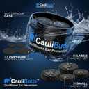 CauliBuds Cauliflower Ear Magnets - Premium Silicone Magnet Compression Kit for Cauliflower Ear Prevention & Treatment in BJJ, Wrestling, MMA, & Rugby - Minimize Ear Draining (Black)