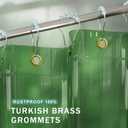 AmazerBath Shower Curtain Liner for Spring, 100% EVA Clear Green Heavy Duty Luxury Shower Curtain and Liner 2-in-1, 72x72 Plastic Weighted Shower Liner, 12 Rustproof Grommets & 3 Heavyweight Stones (Rainbow Emerald)