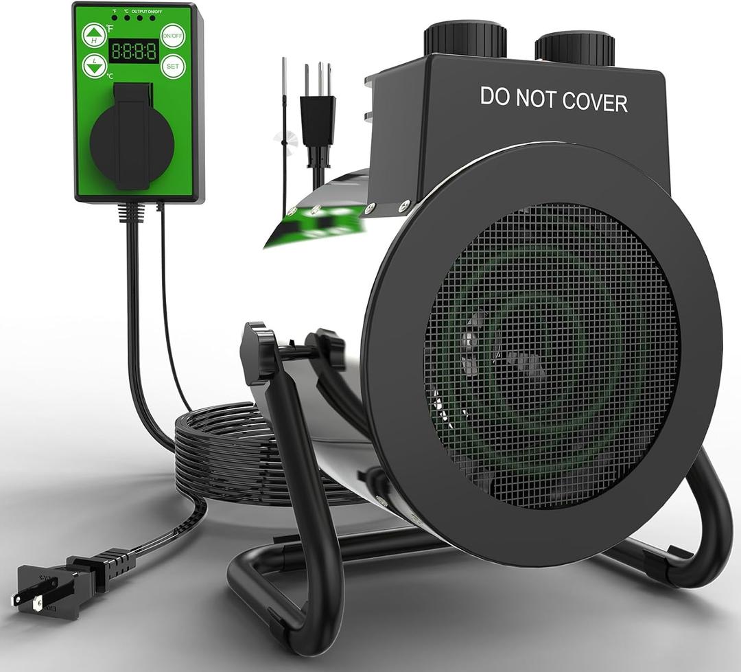 Buyplus Outdoor Heaters, Portable Space Heater Overheat Protection, Electric Space Heater for Outdoor Indoor Use, Garage, Office, Bedroom