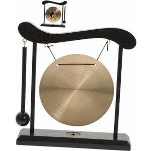 Amosfun Chinese Desktop Gong Ornament Delicate Alloy Wind Chime for Home Office Decoration Feng Shui Accent Unique Gong Design for Chic Indoor Decor