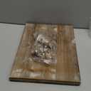 MAONAME Wood Display Risers Decorative Tray, Farmhouse Pedestal Stand for Display Home Decor, Vintage Brown Beaded Wooden Tray for Kitchen Counter, Short and Tall Footed