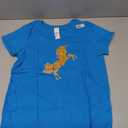 Kids Gold Unicorn Gift T-Shirt - Girls Shirt T-Shirt (Blue, S)
