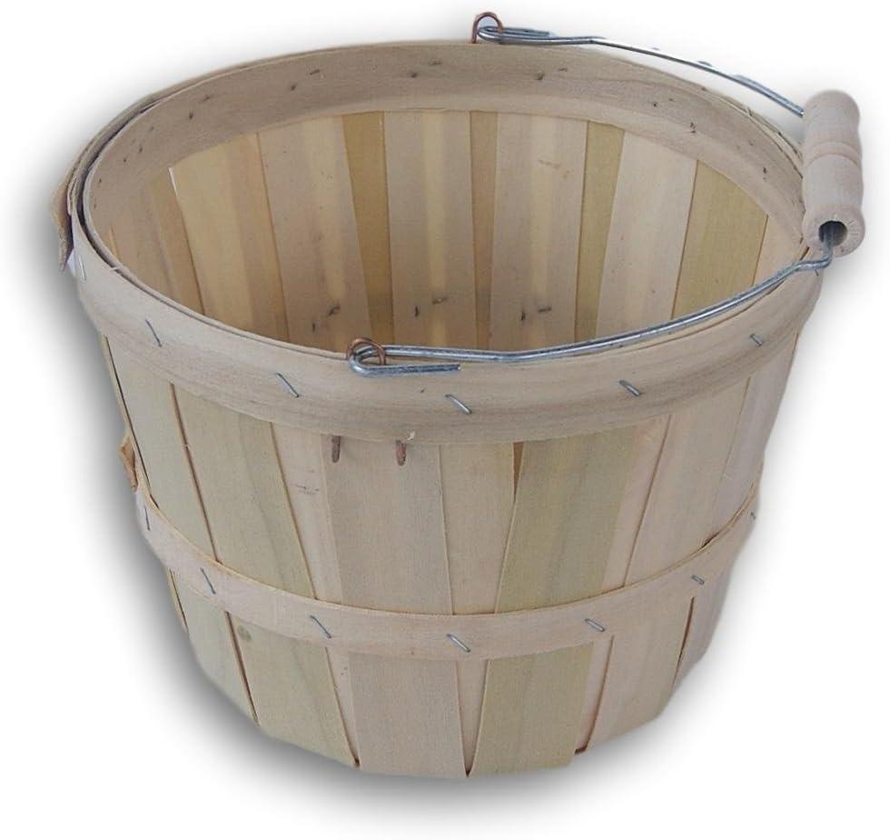 Wood Produce Basket. 1/2 peck basket. 1pk