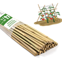 Bamboo Stakes,4FT Natural Bamboo Garden Stakes,BOVITRO 25Pcs Plant Stakes,Bamboo Sticks for Tomato,Beans,Vegetable and Climbing Plants