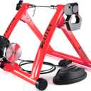 Bike Trainer, Magnetic Bicycle Stationary Stand for Indoor Exercise Riding, 26-29" & 700C Wheels, Quick Release Skewer & Front Wheel Riser Block Included